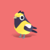 Evening Grosbeak - Quirky Series